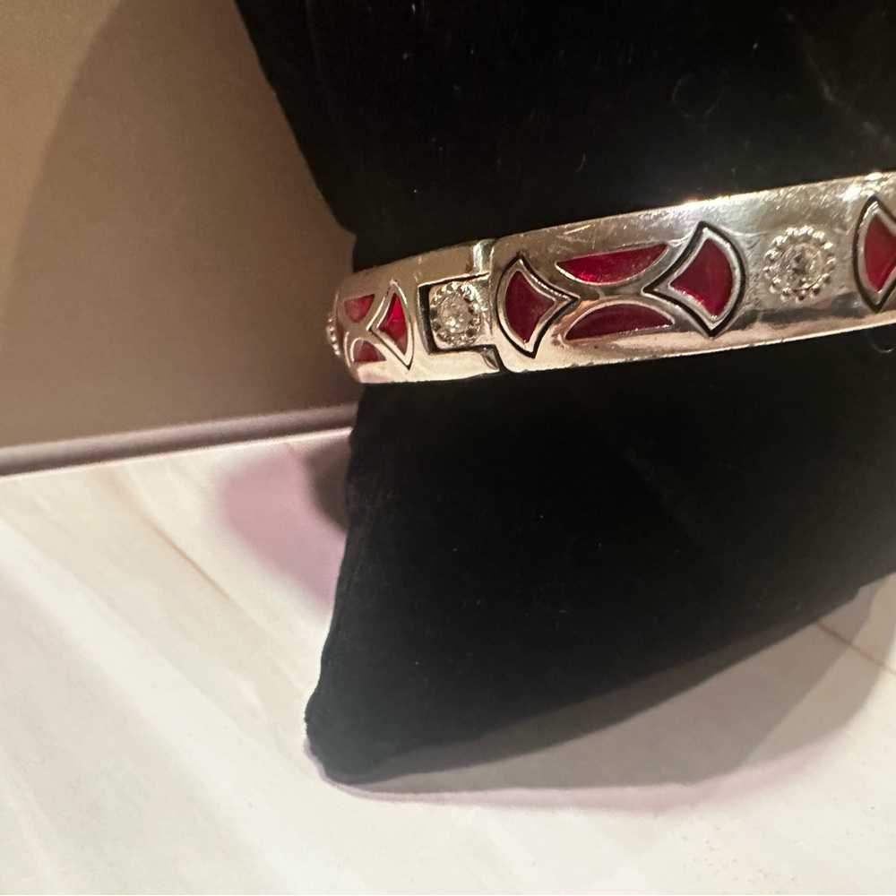 Brighton Silver Bracelet with Red Accents - Picture 2 of 3